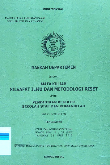NASKAH DEPARTEMEN MATA KULIAH FILSAFAT ILMU DAN METODOLOGI RISET